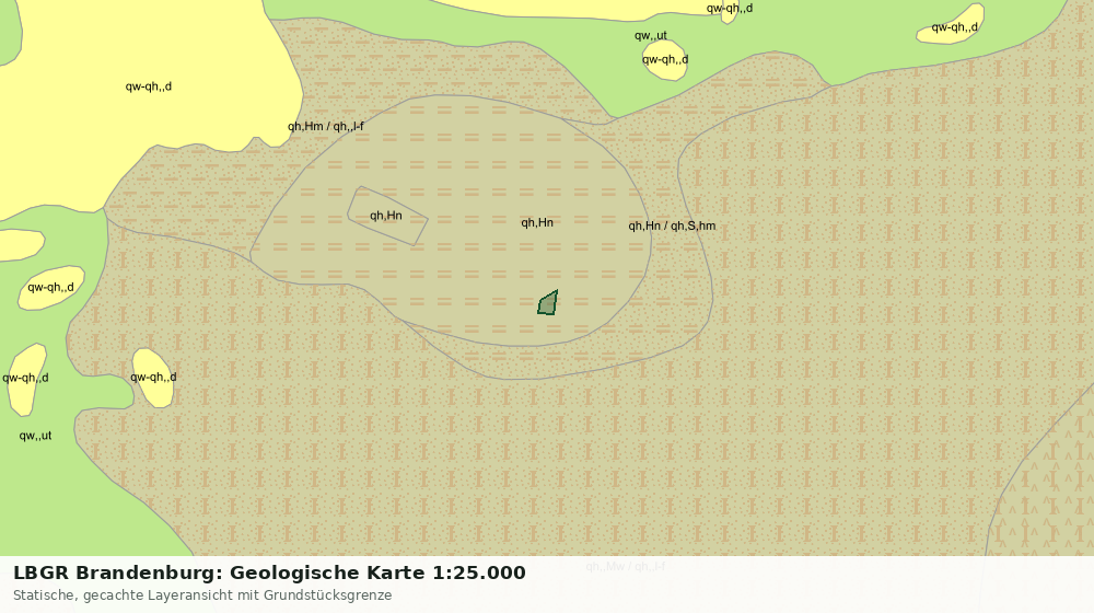 Statische Kartenansicht: LBGR Brandenburg: Geologische Karte 1:25.000