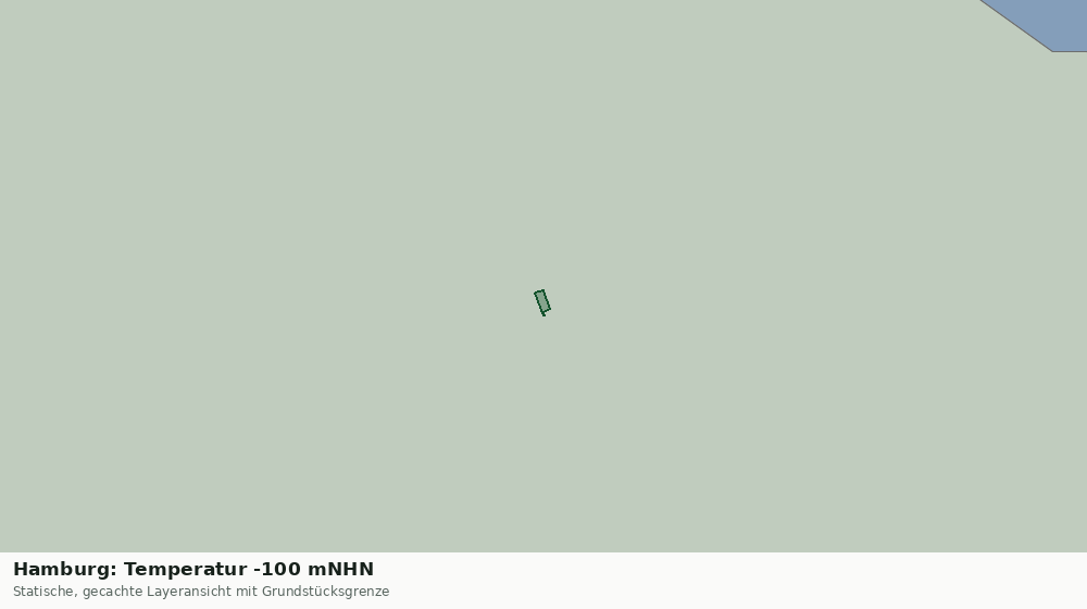 Statische Kartenansicht: Hamburg: Temperatur -100 mNHN