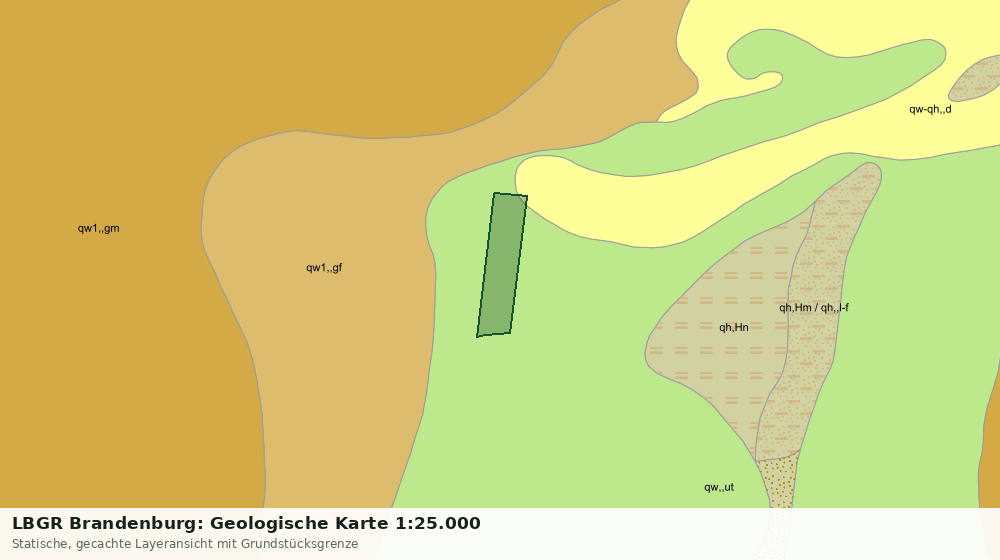 Statische Kartenansicht: LBGR Brandenburg: Geologische Karte 1:25.000