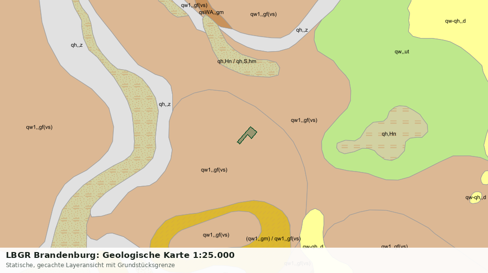 Statische Kartenansicht: LBGR Brandenburg: Geologische Karte 1:25.000