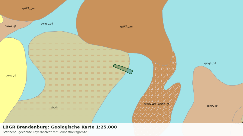Statische Kartenansicht: LBGR Brandenburg: Geologische Karte 1:25.000