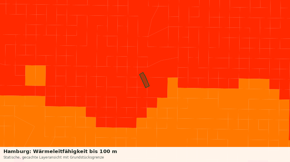 Statische Kartenansicht: Hamburg: Wärmeleitfähigkeit bis 100 m