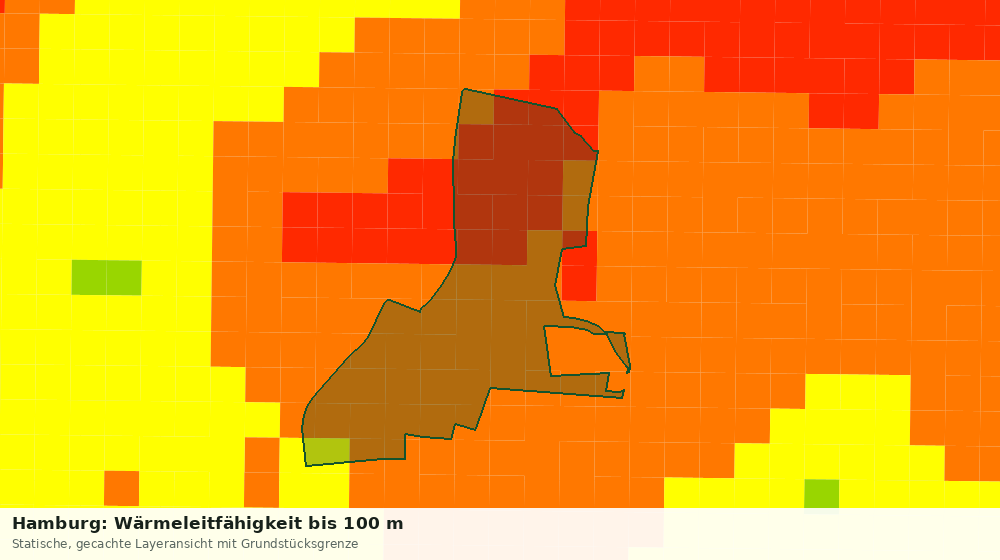 Statische Kartenansicht: Hamburg: Wärmeleitfähigkeit bis 100 m