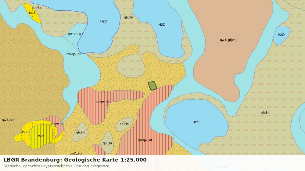 Statische Kartenansicht: LBGR Brandenburg: Geologische Karte 1:25.000