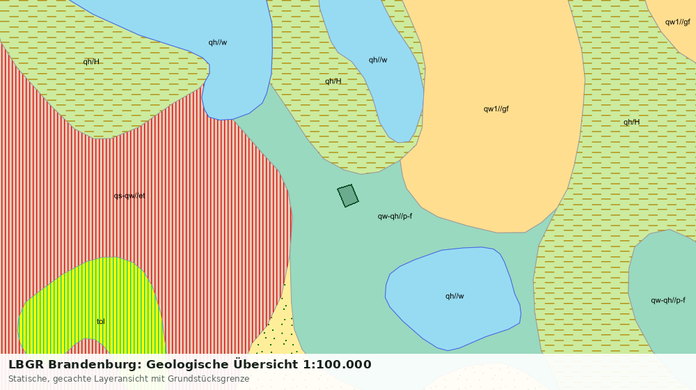 Statische Kartenansicht: LBGR Brandenburg: Geologische Übersicht 1:100.000