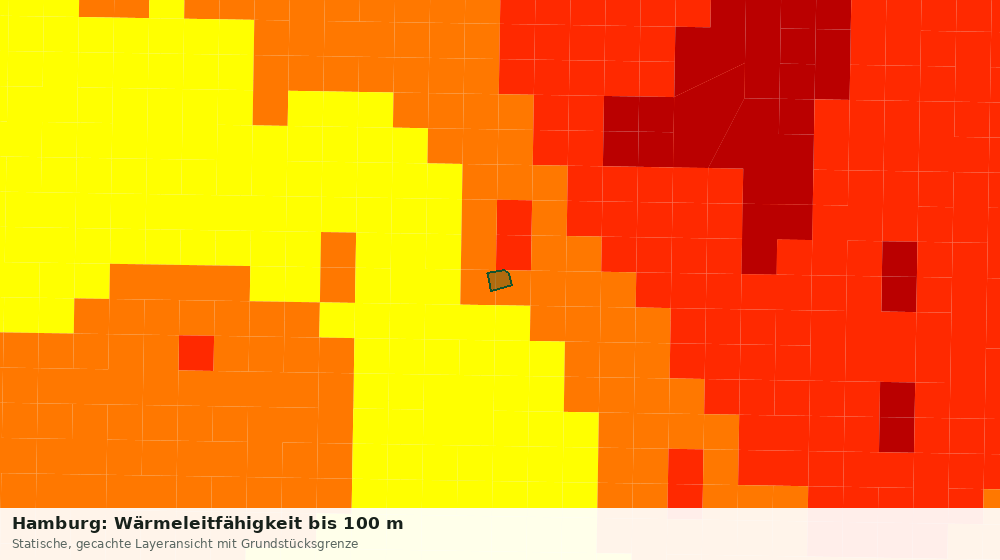 Statische Kartenansicht: Hamburg: Wärmeleitfähigkeit bis 100 m