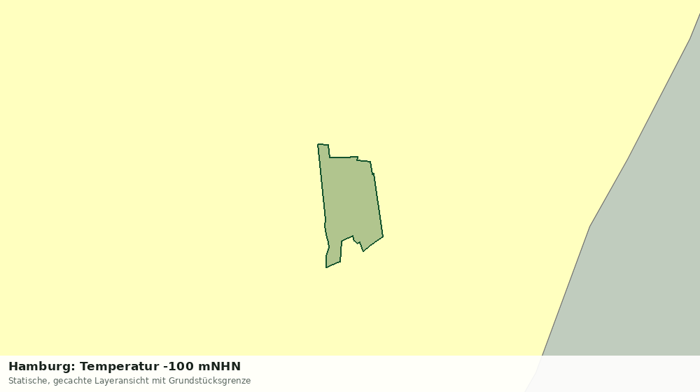 Statische Kartenansicht: Hamburg: Temperatur -100 mNHN