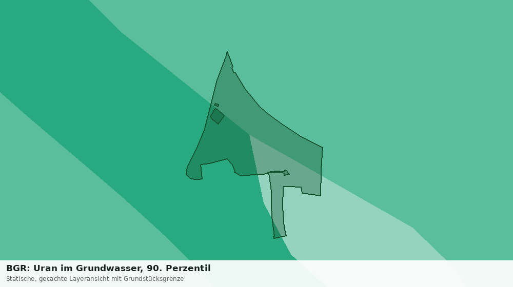 Statische Kartenansicht: BGR: Uran im Grundwasser, 90. Perzentil