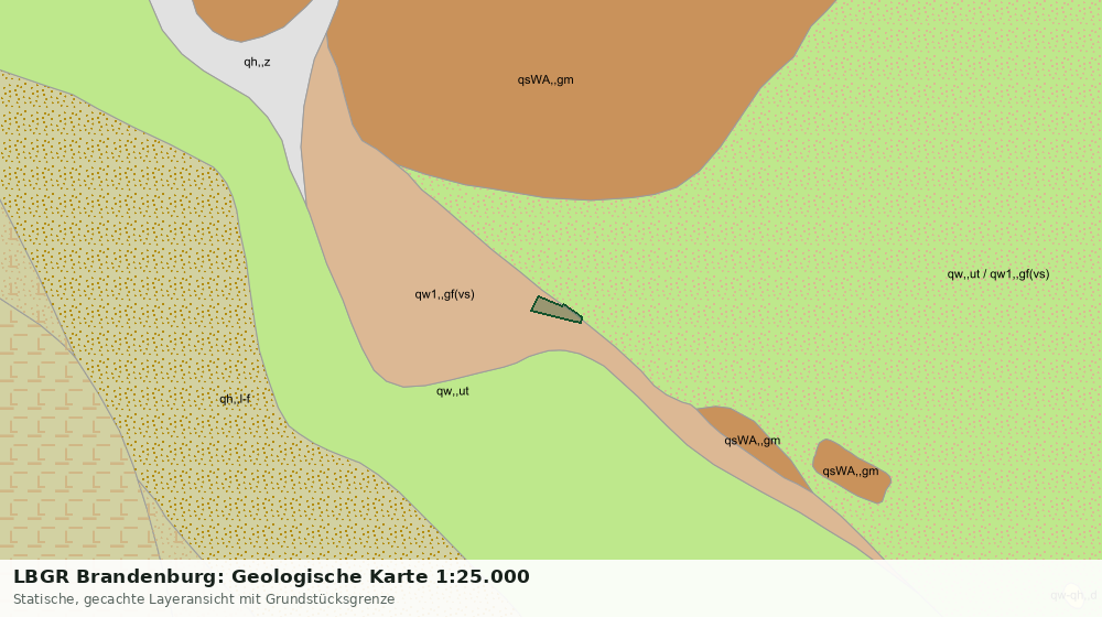 Statische Kartenansicht: LBGR Brandenburg: Geologische Karte 1:25.000