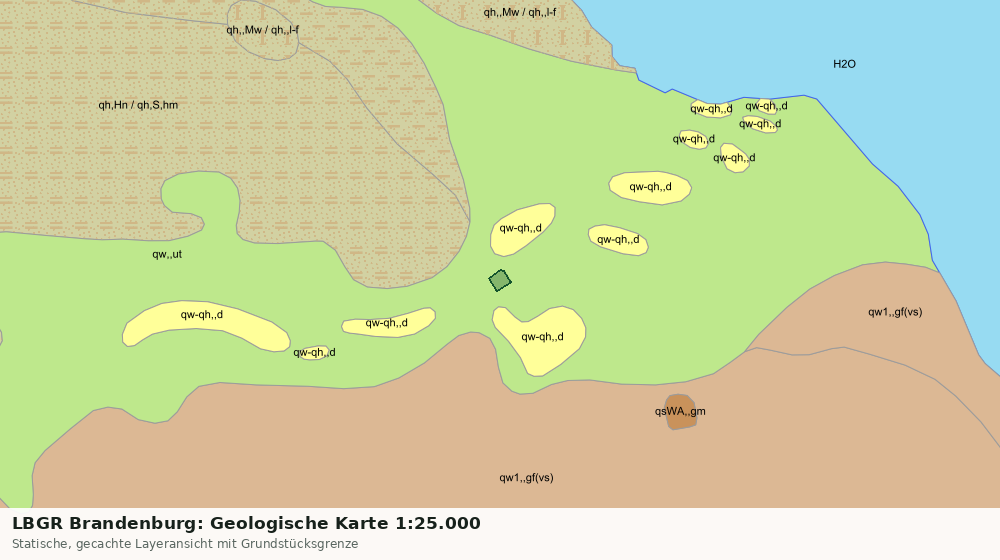 Statische Kartenansicht: LBGR Brandenburg: Geologische Karte 1:25.000
