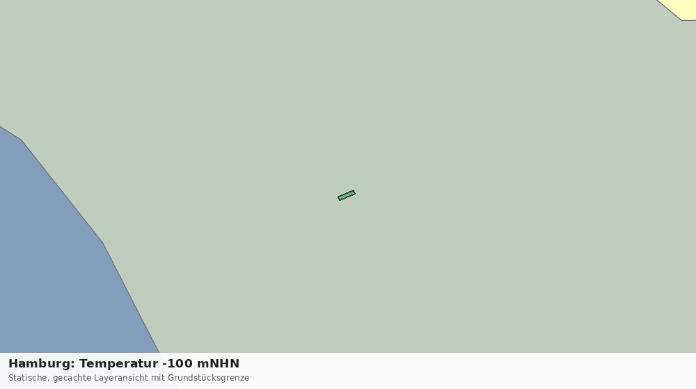 Statische Kartenansicht: Hamburg: Temperatur -100 mNHN