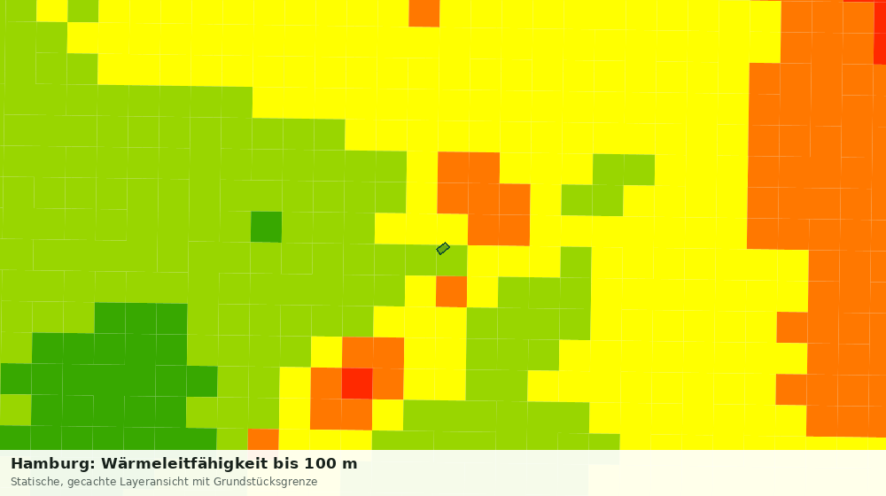 Statische Kartenansicht: Hamburg: Wärmeleitfähigkeit bis 100 m