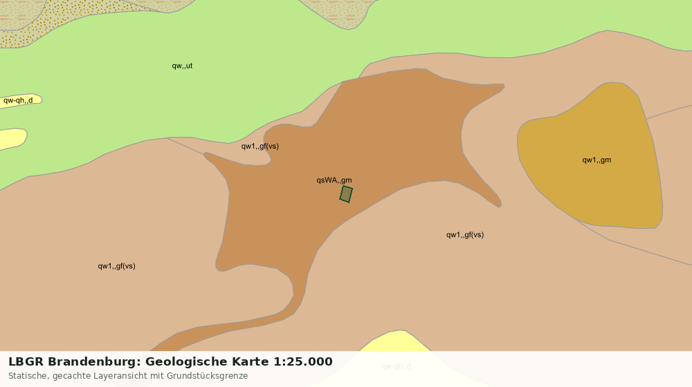 Statische Kartenansicht: LBGR Brandenburg: Geologische Karte 1:25.000