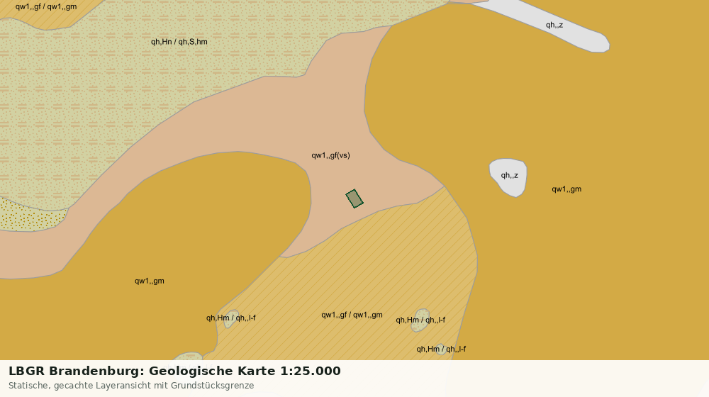 Statische Kartenansicht: LBGR Brandenburg: Geologische Karte 1:25.000