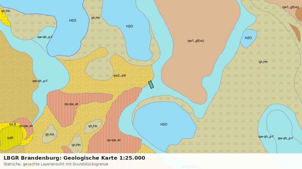 Statische Kartenansicht: LBGR Brandenburg: Geologische Karte 1:25.000