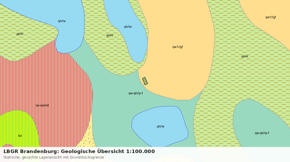 Statische Kartenansicht: LBGR Brandenburg: Geologische Übersicht 1:100.000