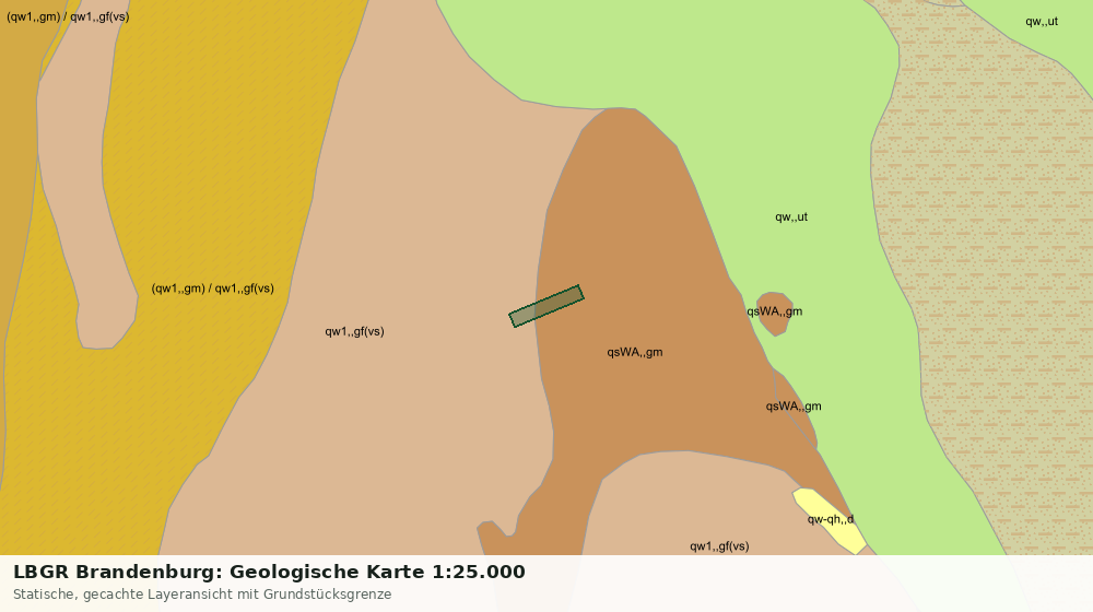Statische Kartenansicht: LBGR Brandenburg: Geologische Karte 1:25.000