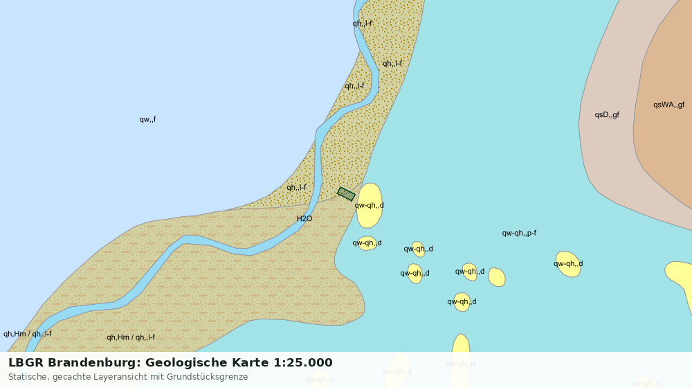 Statische Kartenansicht: LBGR Brandenburg: Geologische Karte 1:25.000
