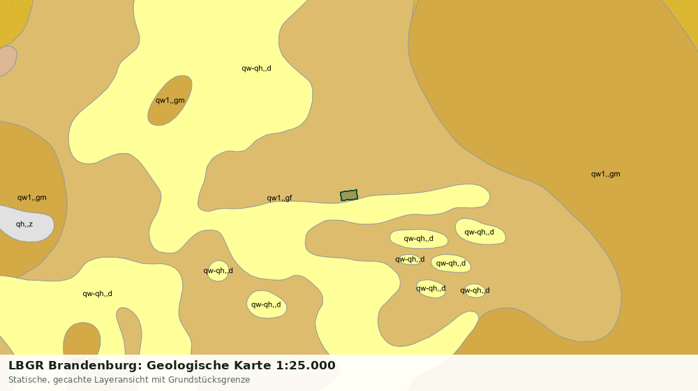 Statische Kartenansicht: LBGR Brandenburg: Geologische Karte 1:25.000