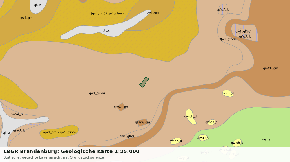 Statische Kartenansicht: LBGR Brandenburg: Geologische Karte 1:25.000