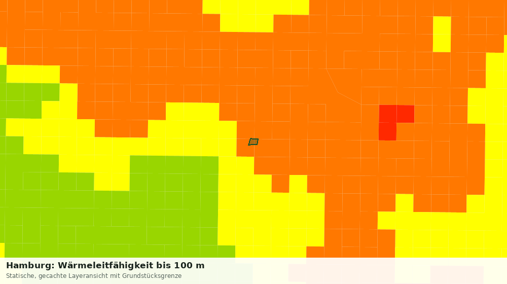 Statische Kartenansicht: Hamburg: Wärmeleitfähigkeit bis 100 m
