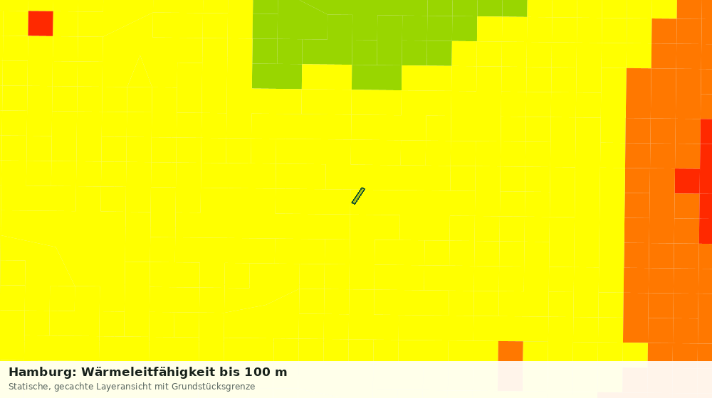 Statische Kartenansicht: Hamburg: Wärmeleitfähigkeit bis 100 m