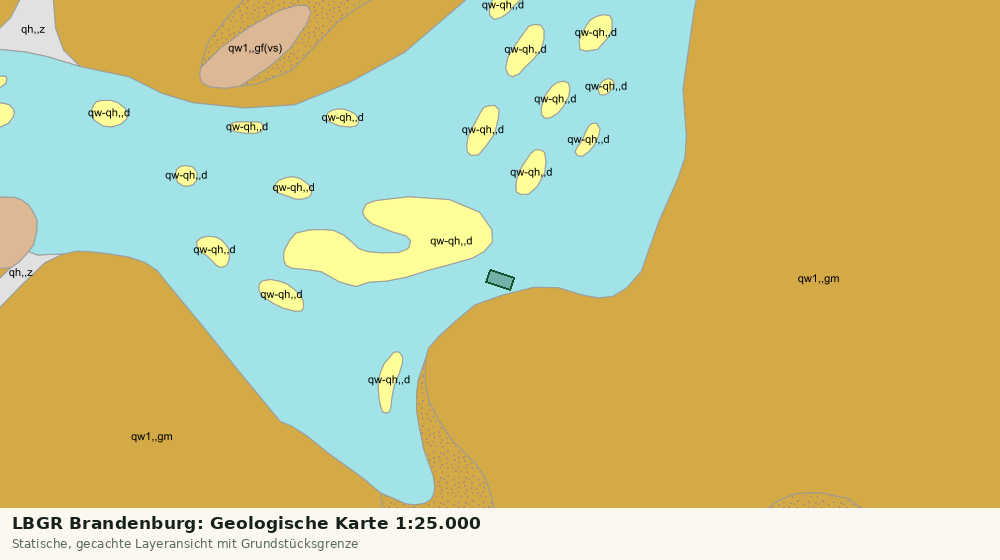 Statische Kartenansicht: LBGR Brandenburg: Geologische Karte 1:25.000