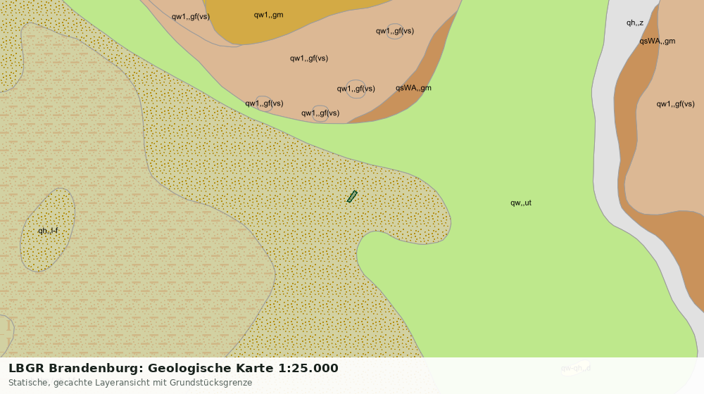 Statische Kartenansicht: LBGR Brandenburg: Geologische Karte 1:25.000