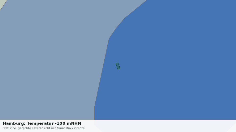 Statische Kartenansicht: Hamburg: Temperatur -100 mNHN