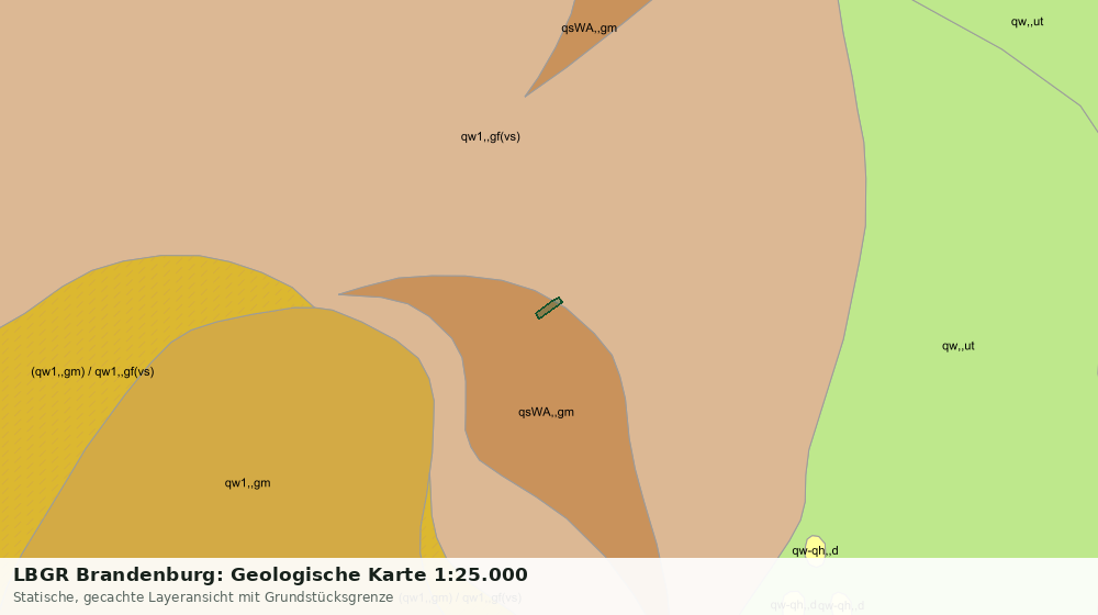 Statische Kartenansicht: LBGR Brandenburg: Geologische Karte 1:25.000