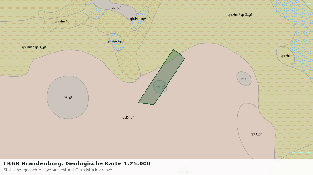 Statische Kartenansicht: LBGR Brandenburg: Geologische Karte 1:25.000