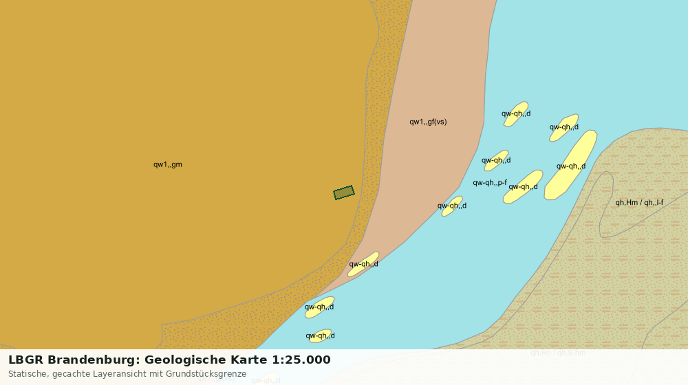 Statische Kartenansicht: LBGR Brandenburg: Geologische Karte 1:25.000