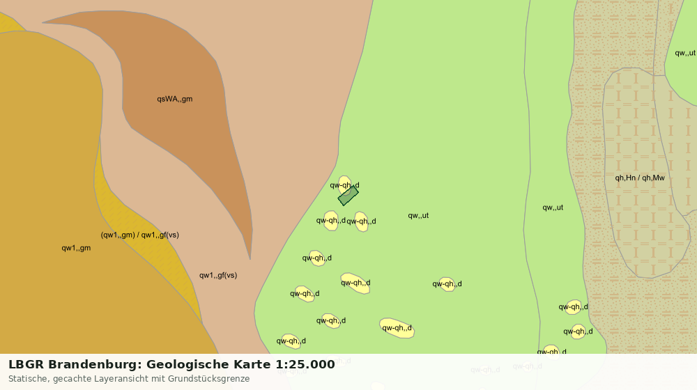 Statische Kartenansicht: LBGR Brandenburg: Geologische Karte 1:25.000
