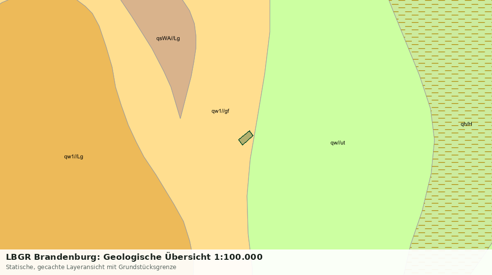 Statische Kartenansicht: LBGR Brandenburg: Geologische Übersicht 1:100.000