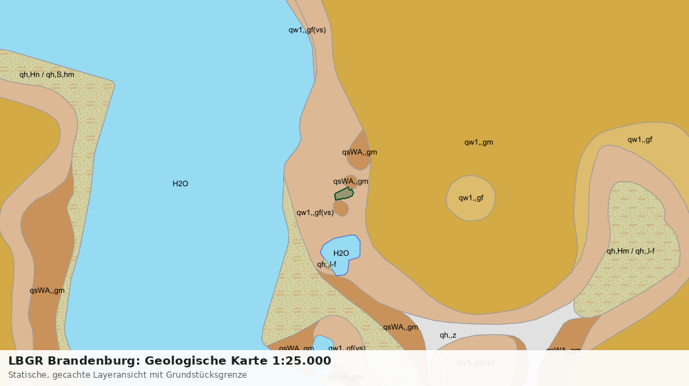 Statische Kartenansicht: LBGR Brandenburg: Geologische Karte 1:25.000
