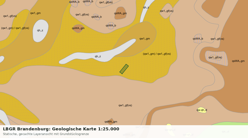 Statische Kartenansicht: LBGR Brandenburg: Geologische Karte 1:25.000