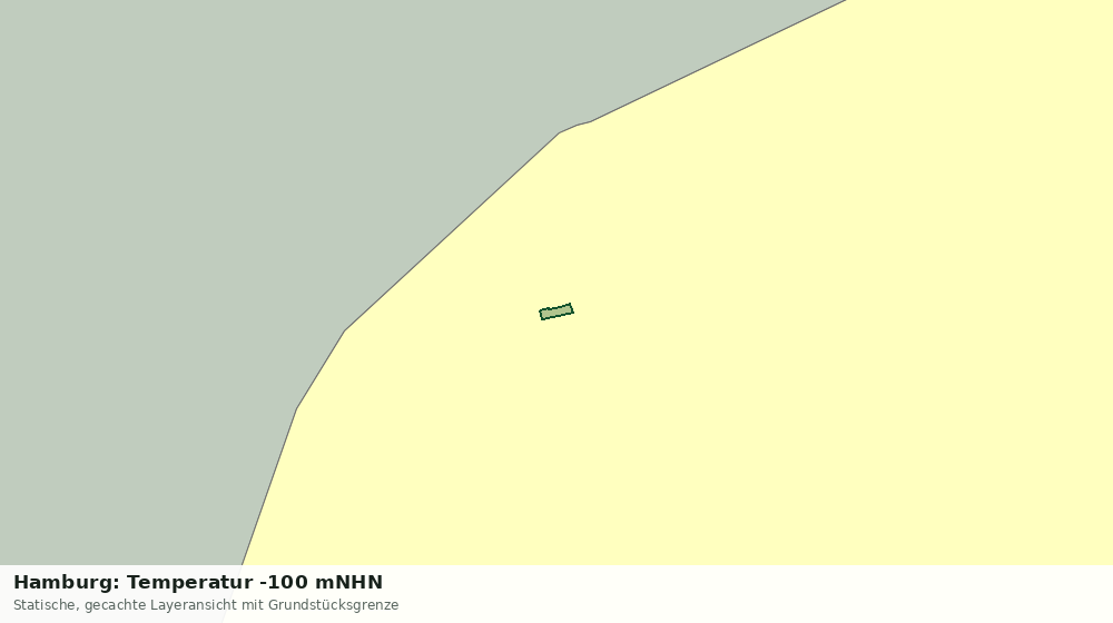 Statische Kartenansicht: Hamburg: Temperatur -100 mNHN