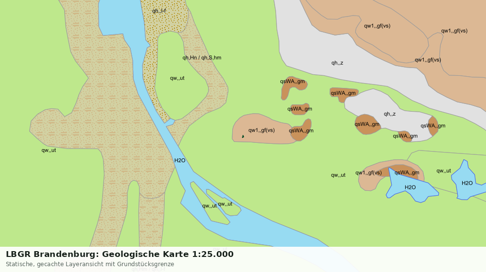 Statische Kartenansicht: LBGR Brandenburg: Geologische Karte 1:25.000