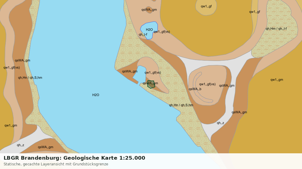 Statische Kartenansicht: LBGR Brandenburg: Geologische Karte 1:25.000
