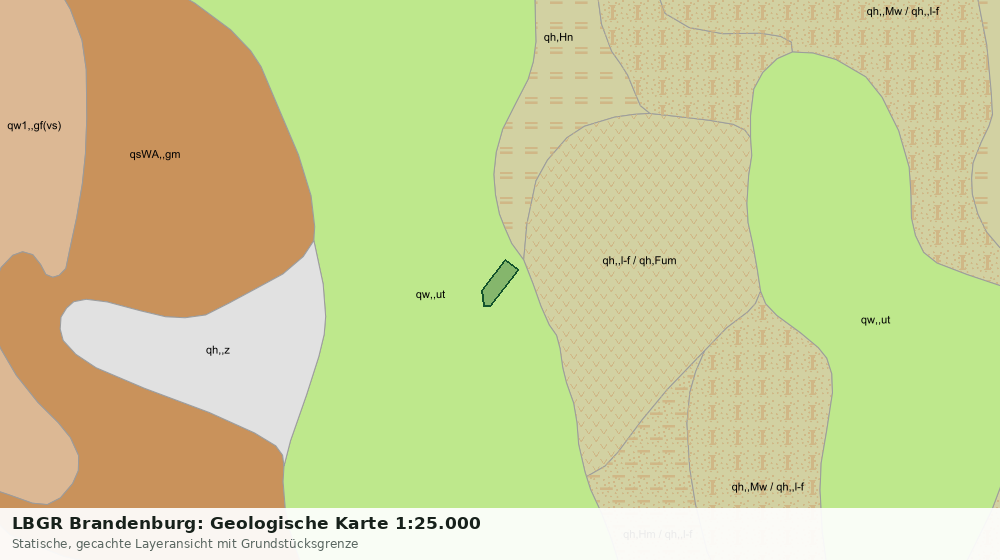 Statische Kartenansicht: LBGR Brandenburg: Geologische Karte 1:25.000