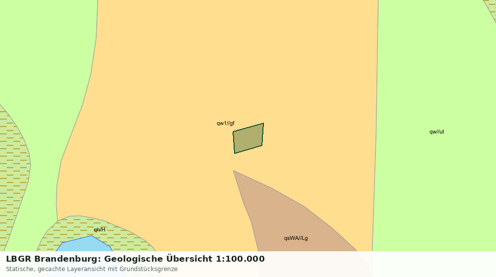 Statische Kartenansicht: LBGR Brandenburg: Geologische Übersicht 1:100.000