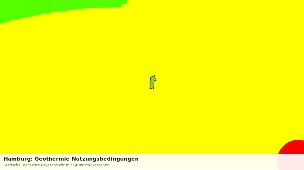 Statische Kartenansicht: Hamburg: Geothermie-Nutzungsbedingungen
