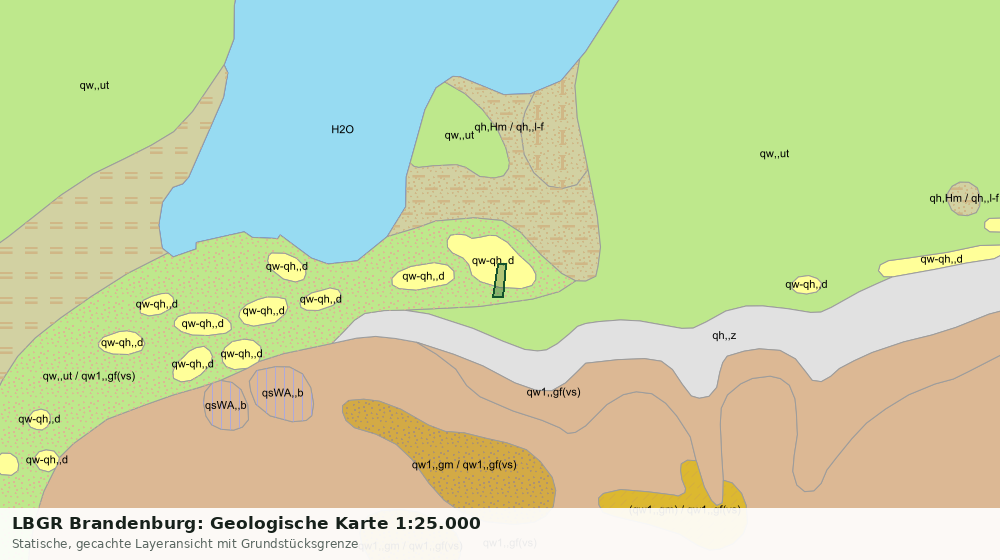 Statische Kartenansicht: LBGR Brandenburg: Geologische Karte 1:25.000