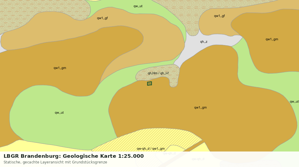 Statische Kartenansicht: LBGR Brandenburg: Geologische Karte 1:25.000