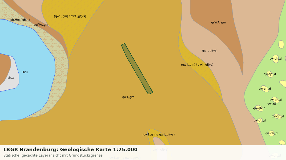 Statische Kartenansicht: LBGR Brandenburg: Geologische Karte 1:25.000