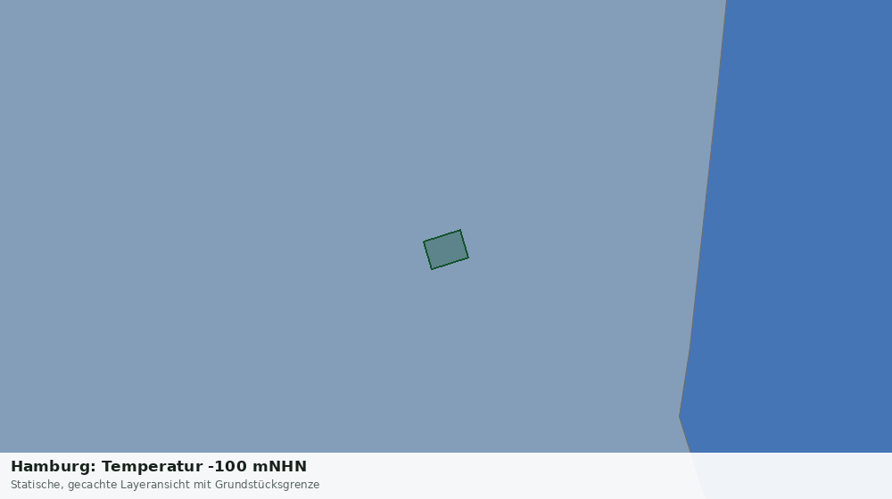 Statische Kartenansicht: Hamburg: Temperatur -100 mNHN