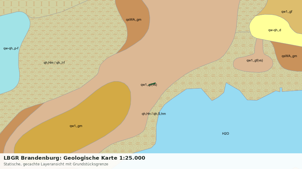 Statische Kartenansicht: LBGR Brandenburg: Geologische Karte 1:25.000