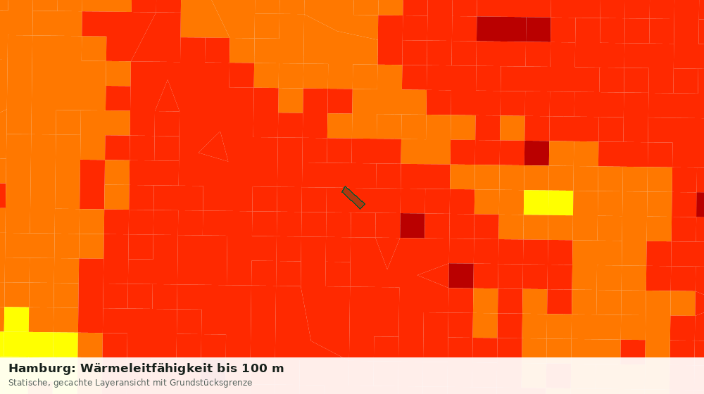 Statische Kartenansicht: Hamburg: Wärmeleitfähigkeit bis 100 m