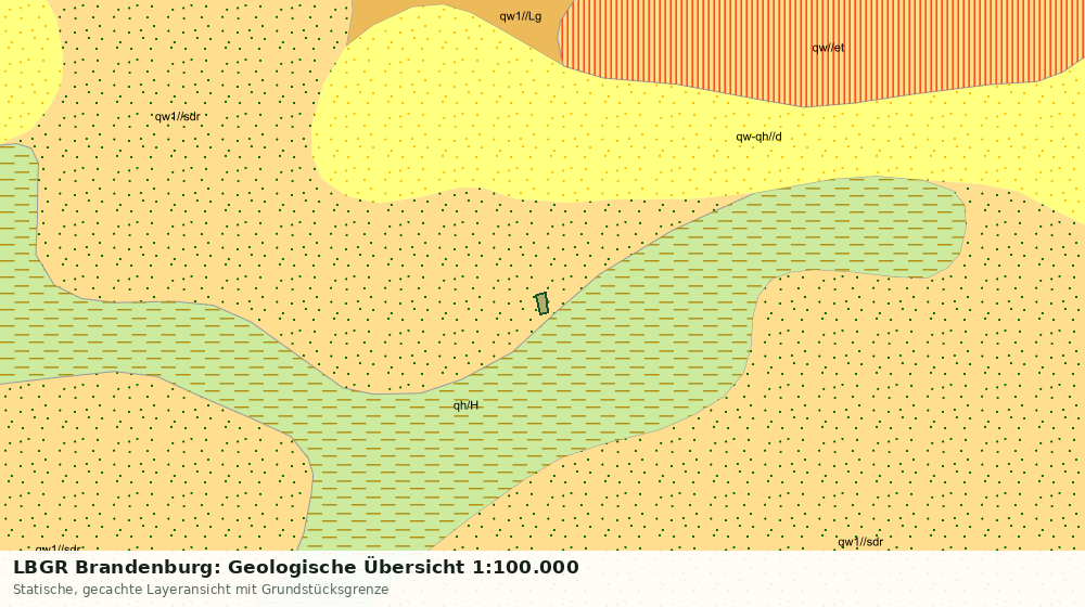 Statische Kartenansicht: LBGR Brandenburg: Geologische Übersicht 1:100.000