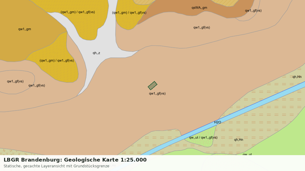 Statische Kartenansicht: LBGR Brandenburg: Geologische Karte 1:25.000